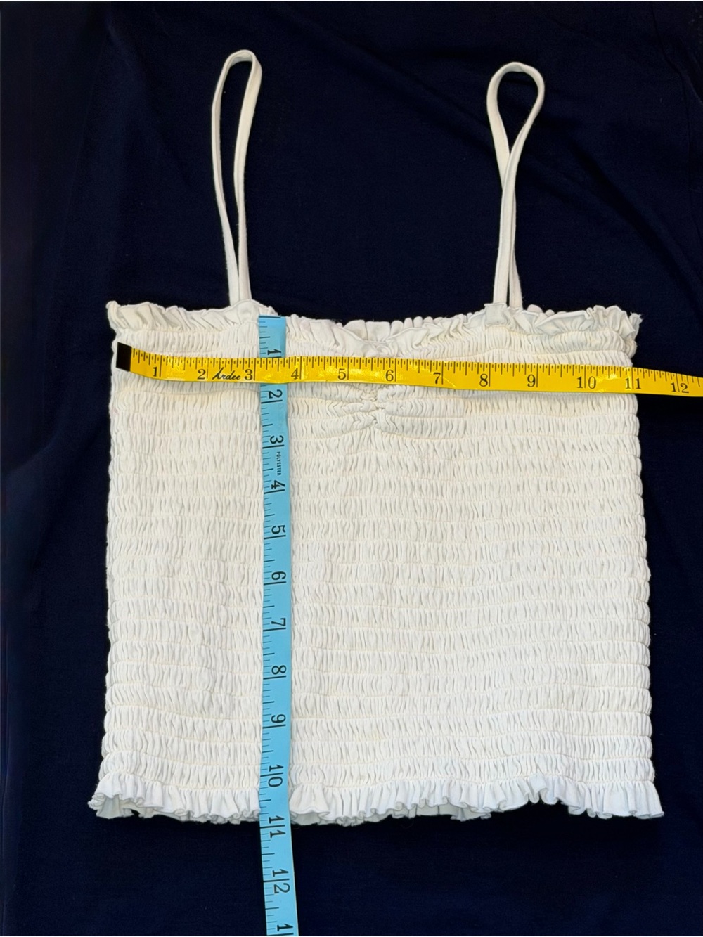 Brandy Melville White Tank Smock Crop Top - XS - Picture 4 of 6